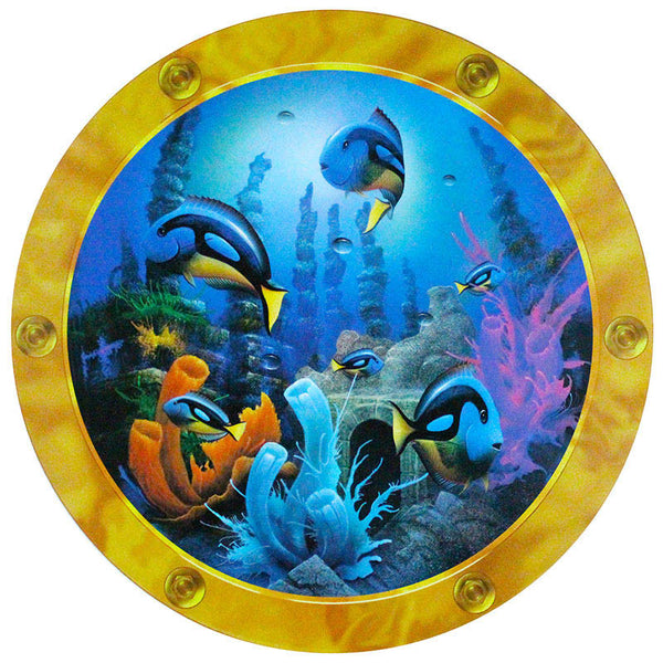 "Poseidon's Porthole" Underwater Poster - 25" x 25"