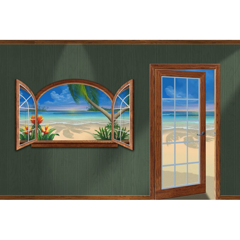 Room with a View (96" x 144") - Green Wall Mural