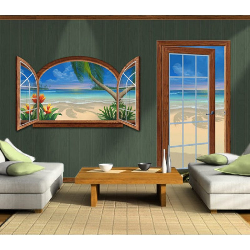 Room with a View (96" x 144") - Green Wall Mural